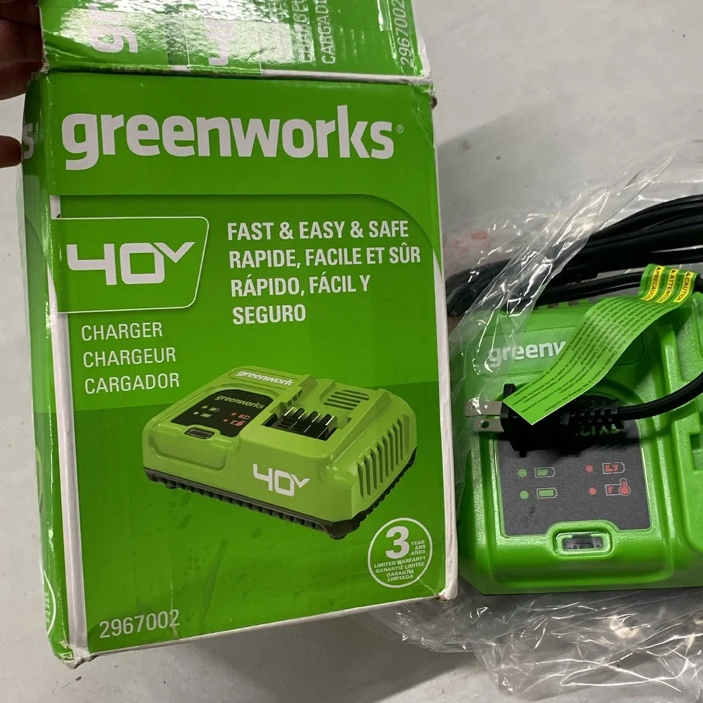 Greenworks 40V 5A Rapid Charger，for All Greenworks 40V Battery